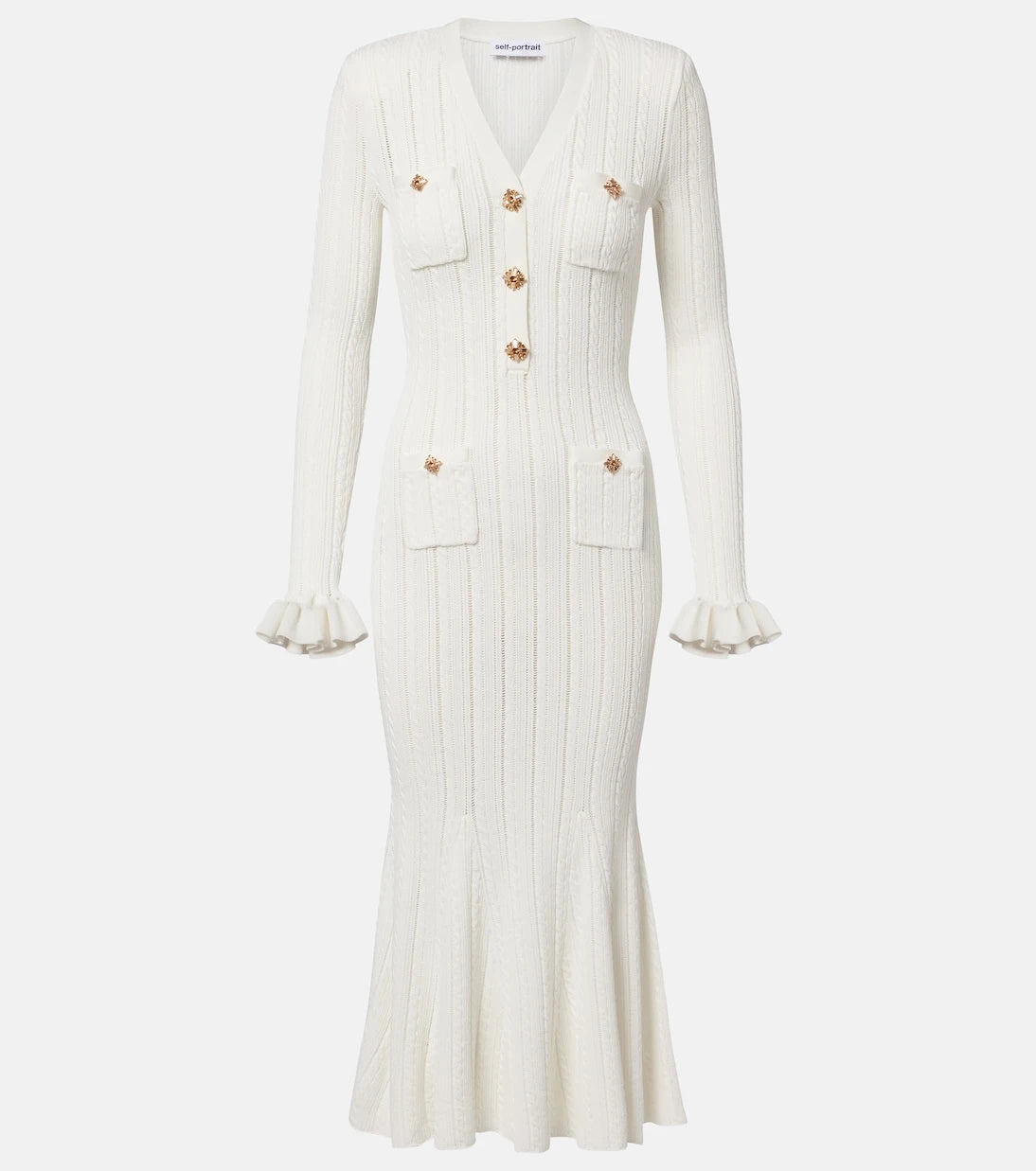 Self-Portrait - January embellished midi dress