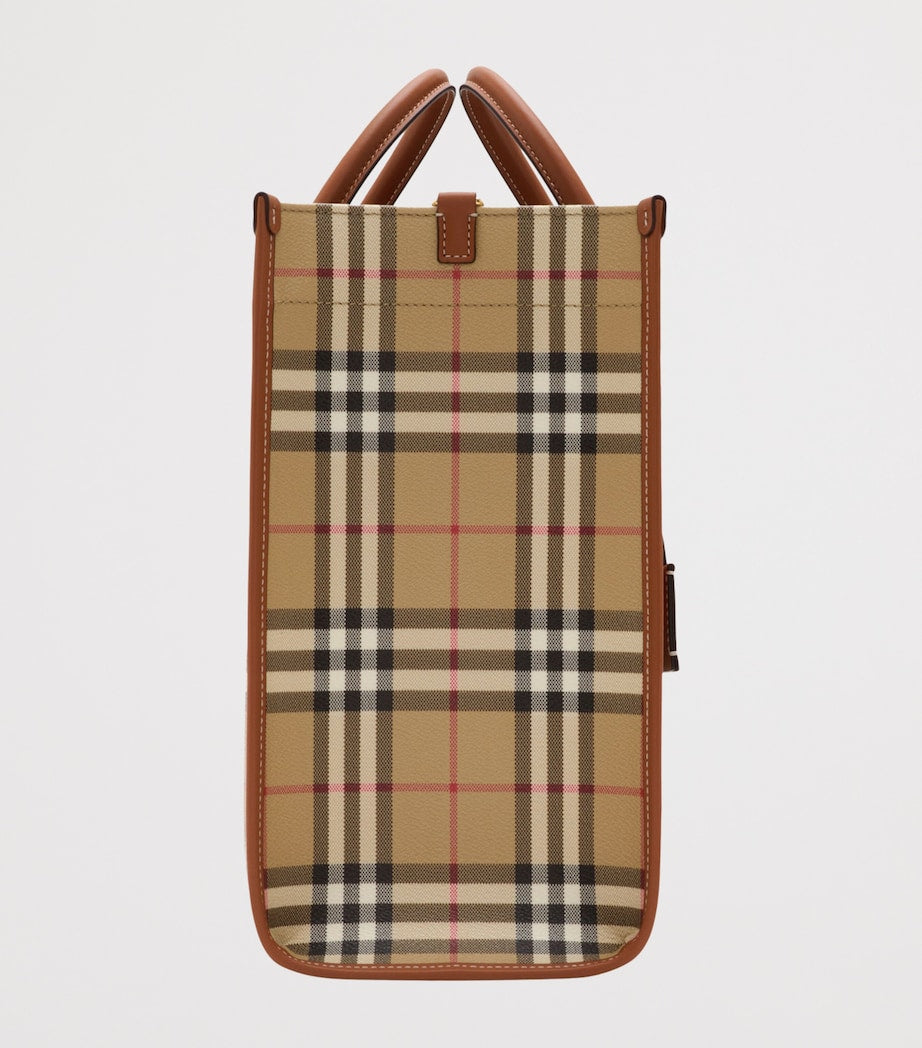 Burberry Brown Medium Check Freya Tote Bag