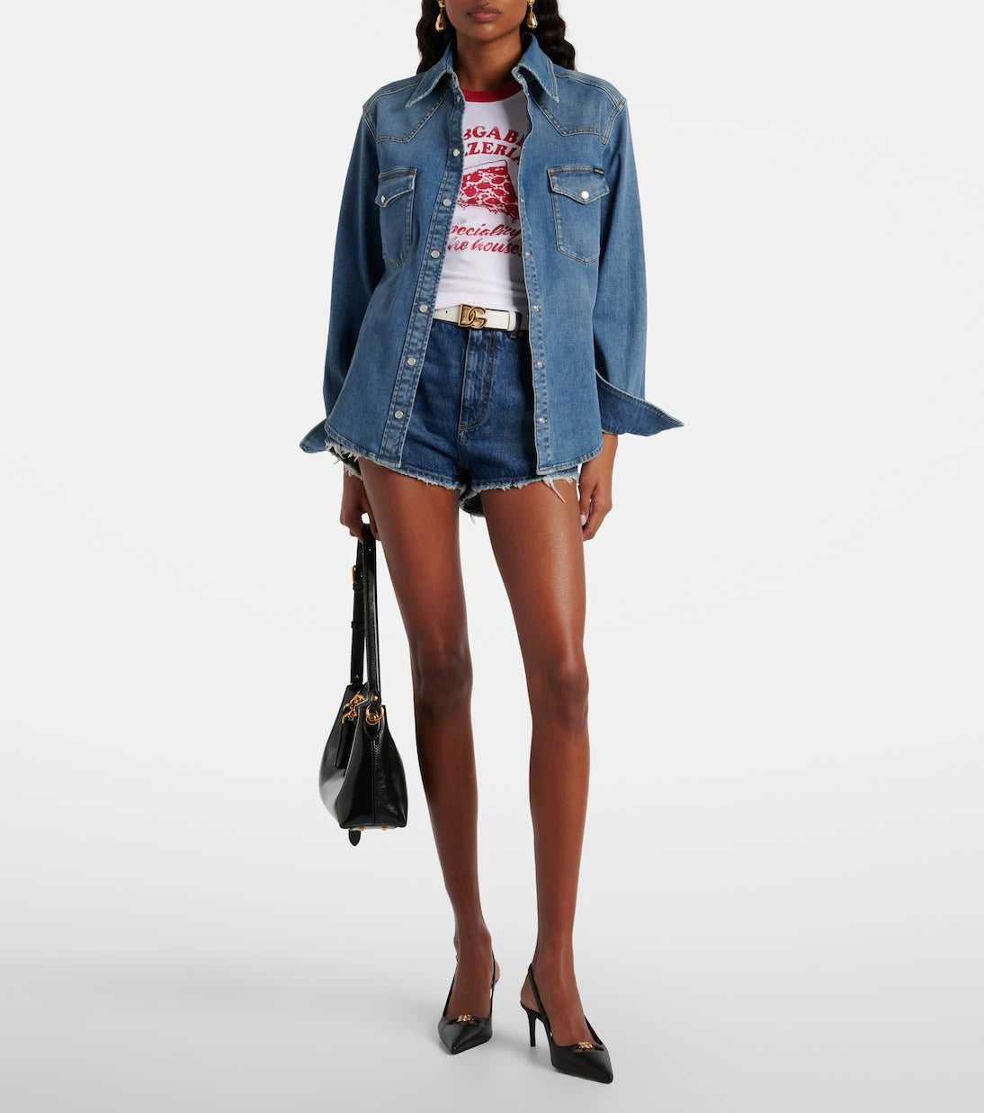 Dolce&Gabbana - Printed cotton-blend jersey T-shirt