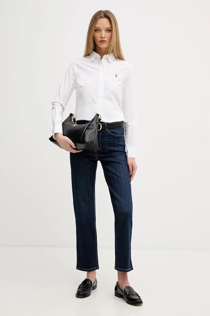U.S. Polo Assn. Kadın Pamuklu Classic Fit Poplin Gömlek