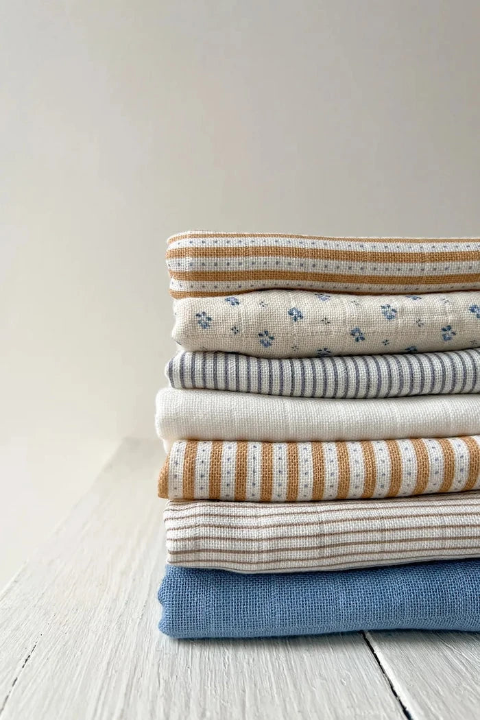Cam Cam Copenhagen Bebek Pamuklu Kundak Bezi Classic Stripes Camel 3'lü