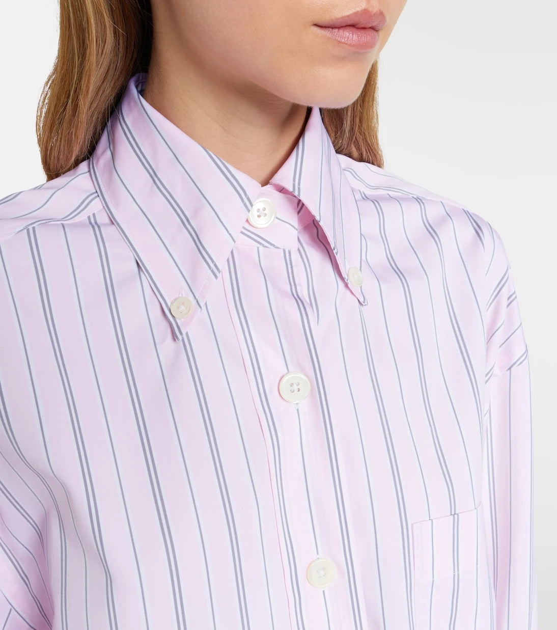 Thom Browne - Striped cotton poplin shirt