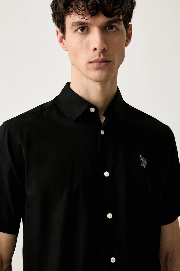 U.S. Polo Assn. Erkek Gömlek, Keten Karışımlı LINEN BLEND SS