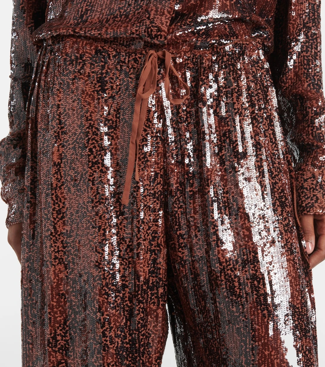 Dries Van Noten - Sequined wide-leg pants