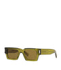 Green Rectangular Sunglasses