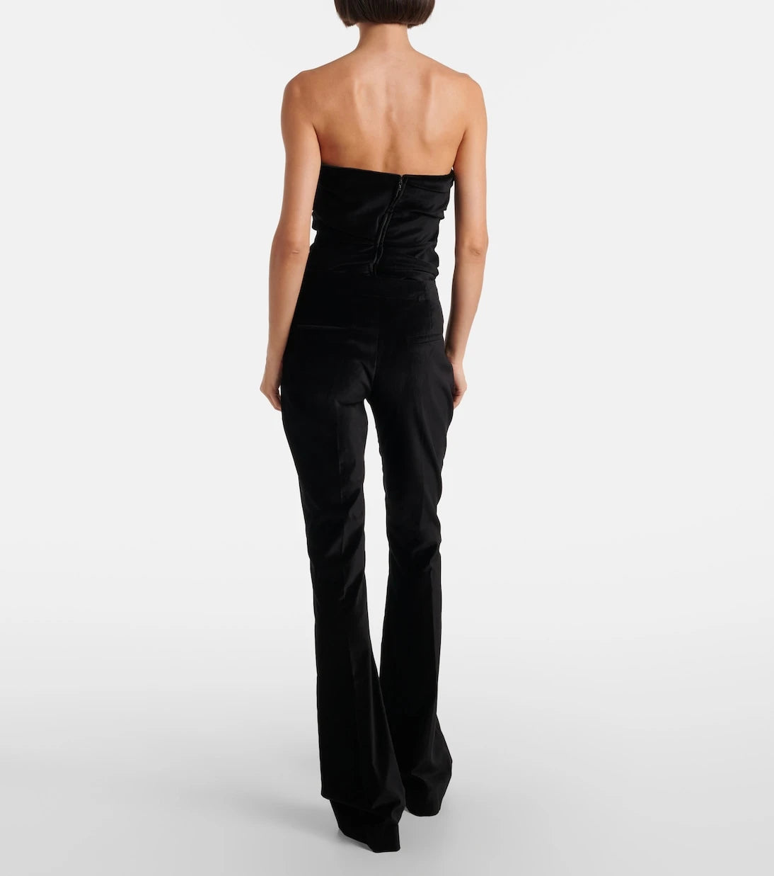 Tove - Roux cotton-blend velvet flared pants