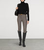 Burberry Brown Stretch Cotton Herringbone Jodhpurs