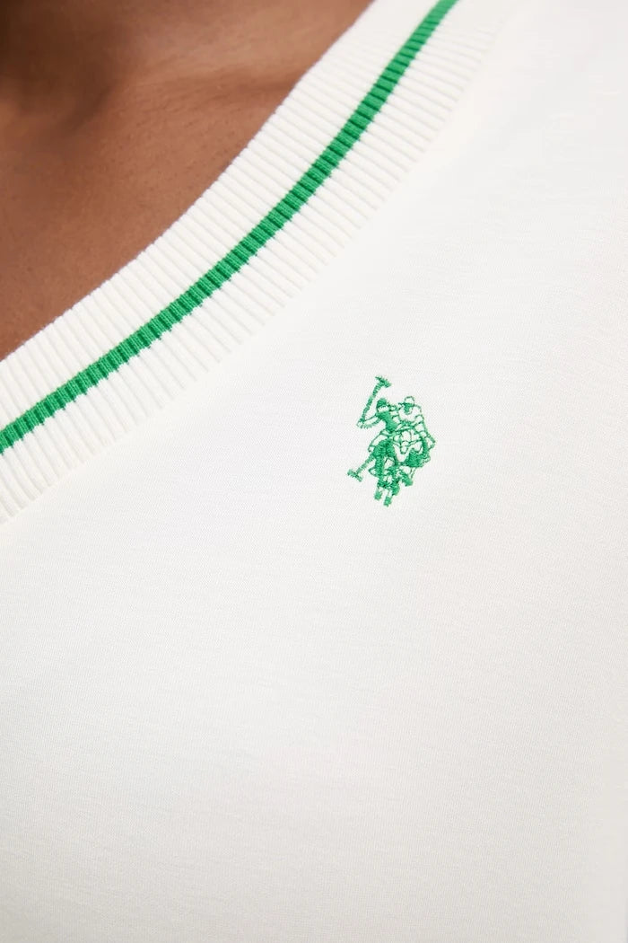 U.S. Polo Assn. Kadın V Yaka Viskoz Sweatshirt