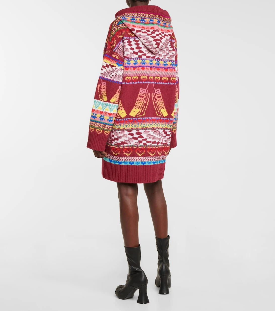 Stella McCartney - Intarsia wool-blend hoodie dress