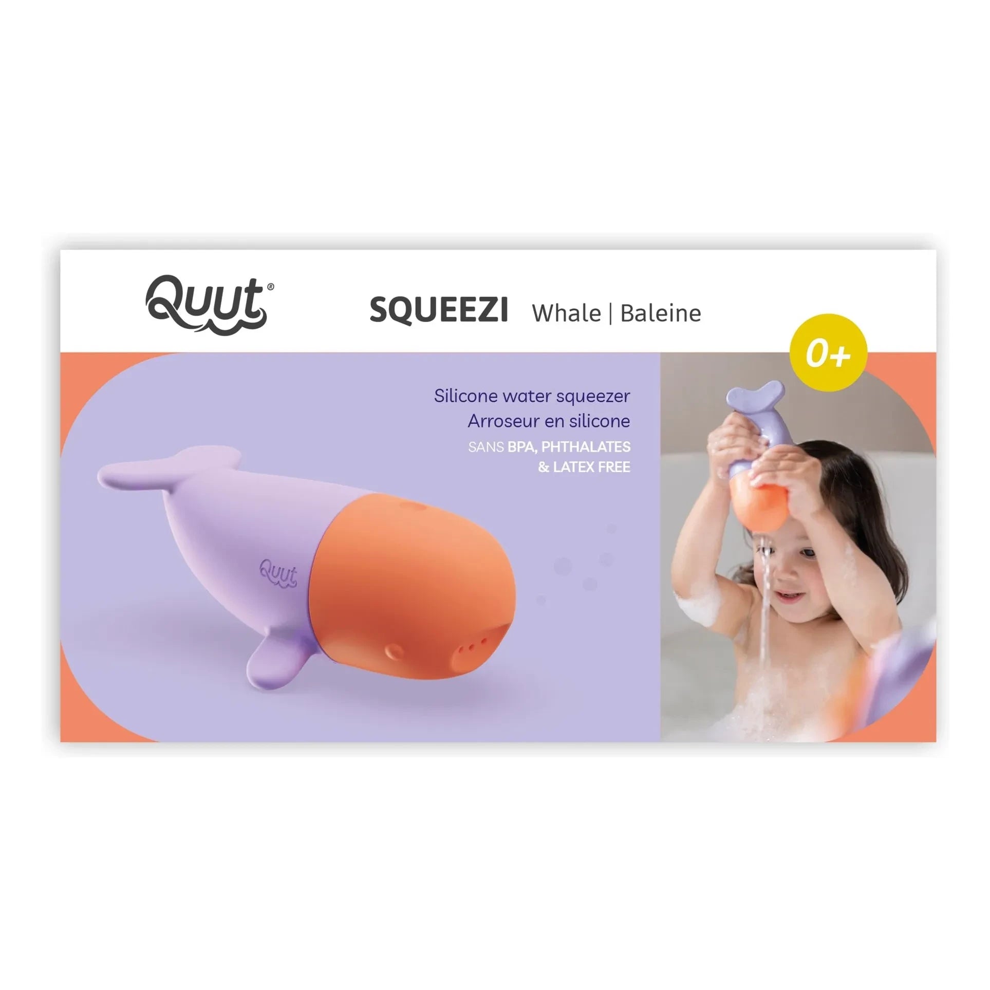 Quut - Squeezi Whale bath toy | Lilac