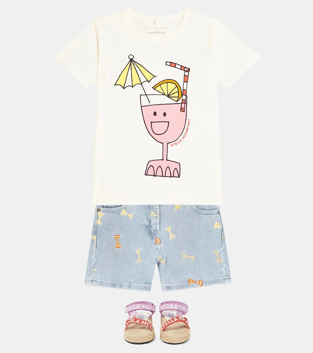 ستيلا مكارتني للأطفال - شورت جينز مطرز