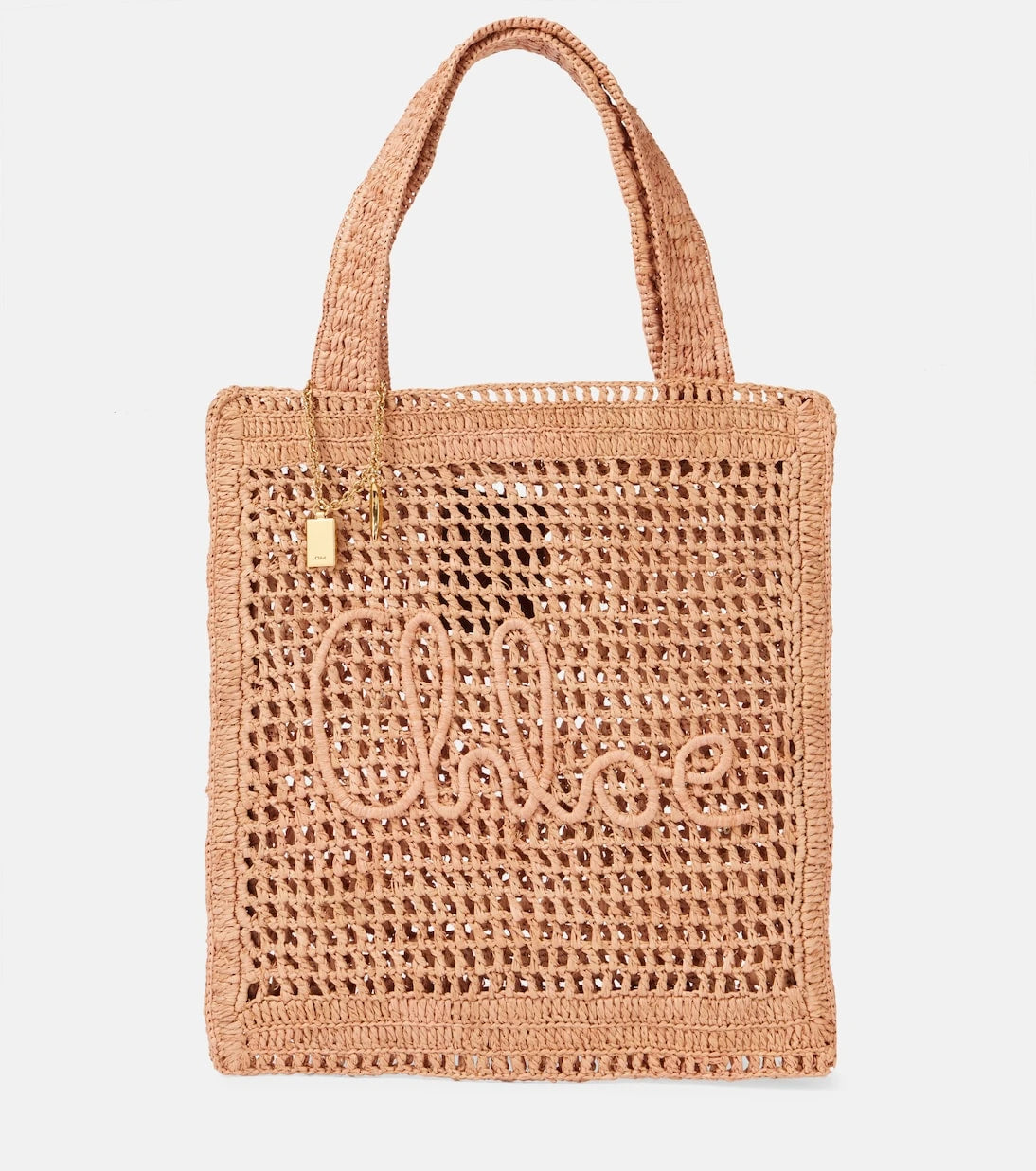 Chloé - Summer Banana raffia-effect tote bag