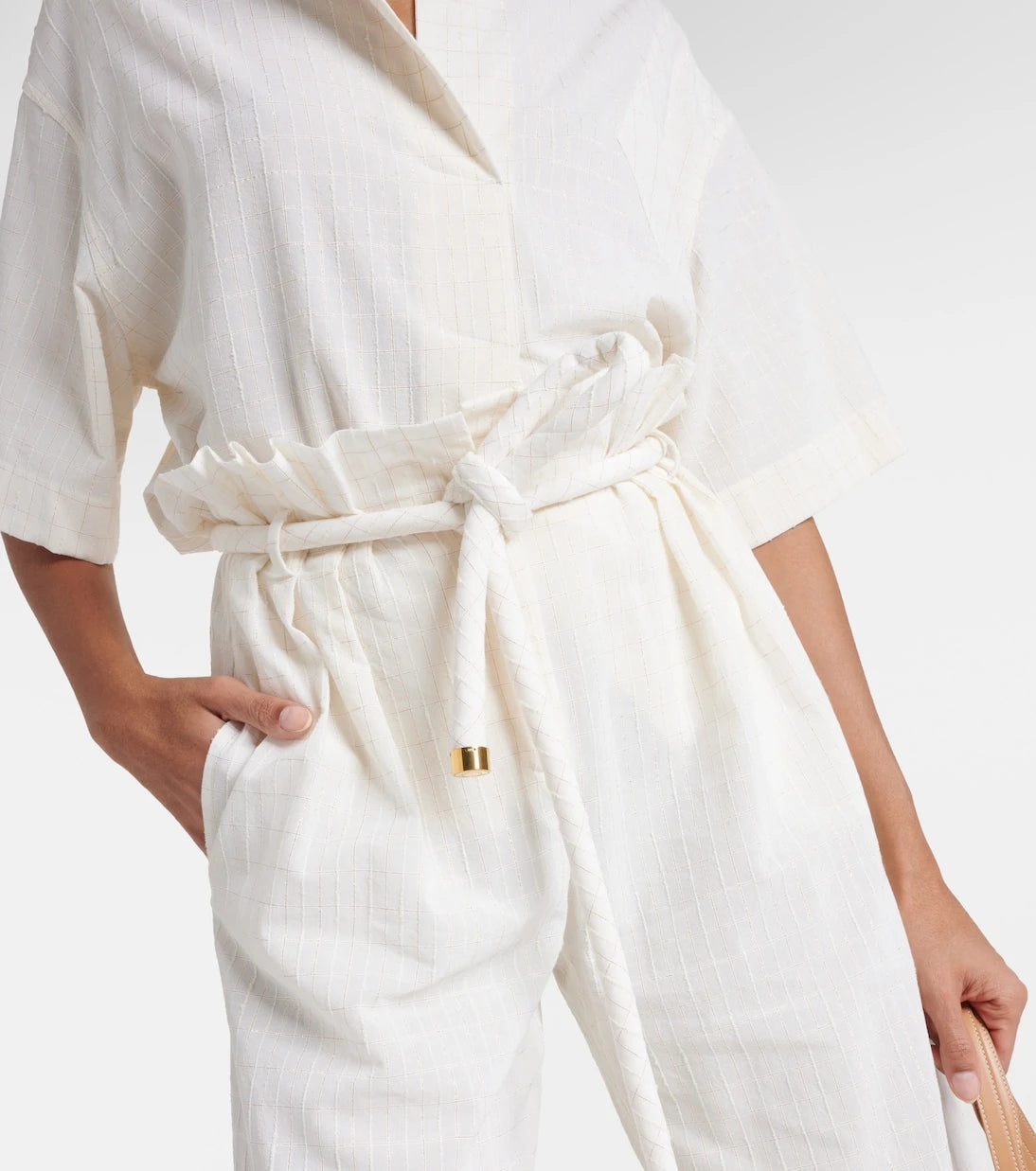 Loro Piana - Tristin checked cotton-blend wide-leg pants