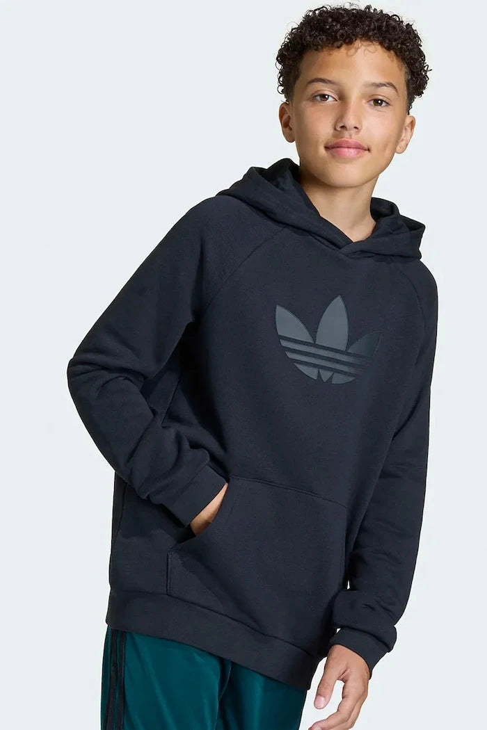 adidas Originals çocuklar için pamuklu kapüşonlu sweatshirt