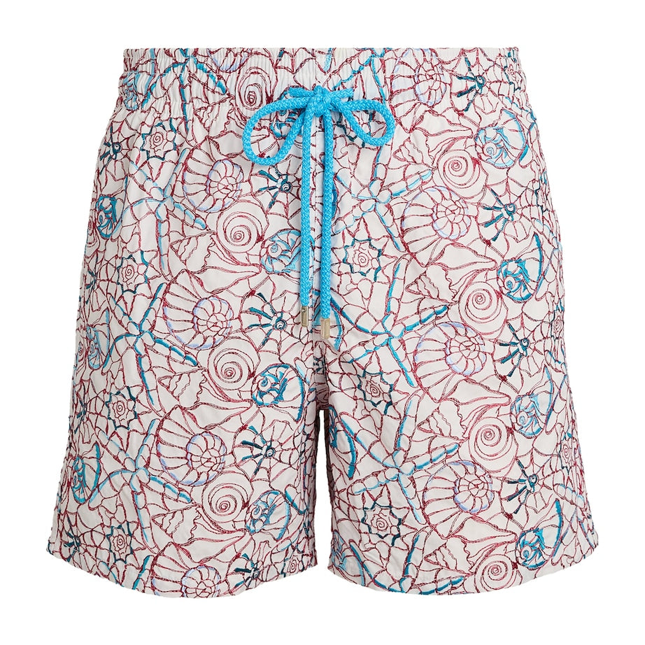 Embroidered-Shells Mistral Swim Shorts