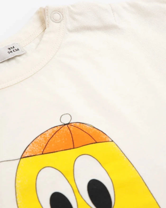 Bobo Choses çocuklar için uzun kollu pamuklu bluz Bigtooth Lemon