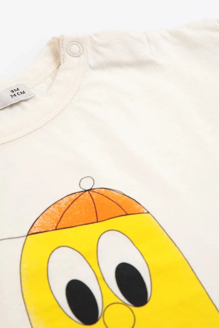 Bobo Choses çocuklar için uzun kollu pamuklu bluz Bigtooth Lemon