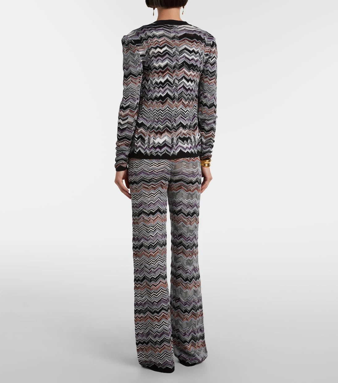 Missoni - Zigzag knitted wide-leg pants