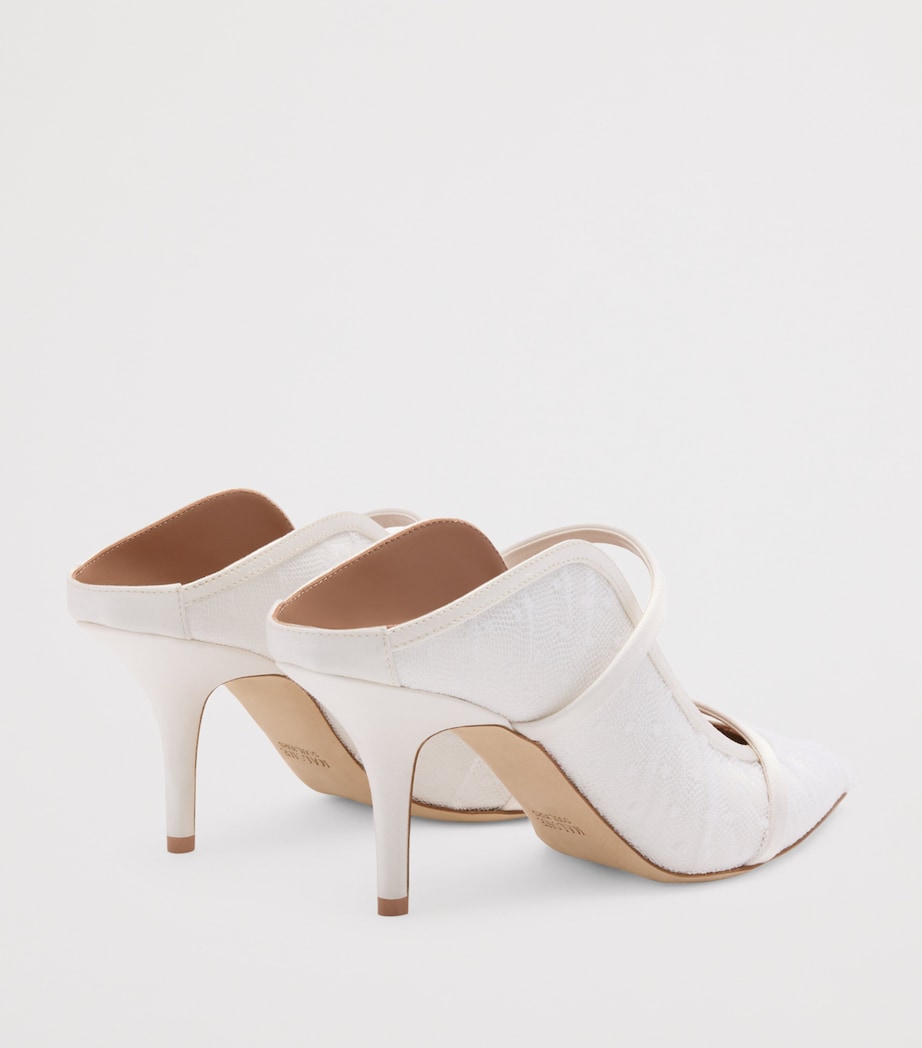 Malone Souliers White Tulle Maureen Heeled Mules 70