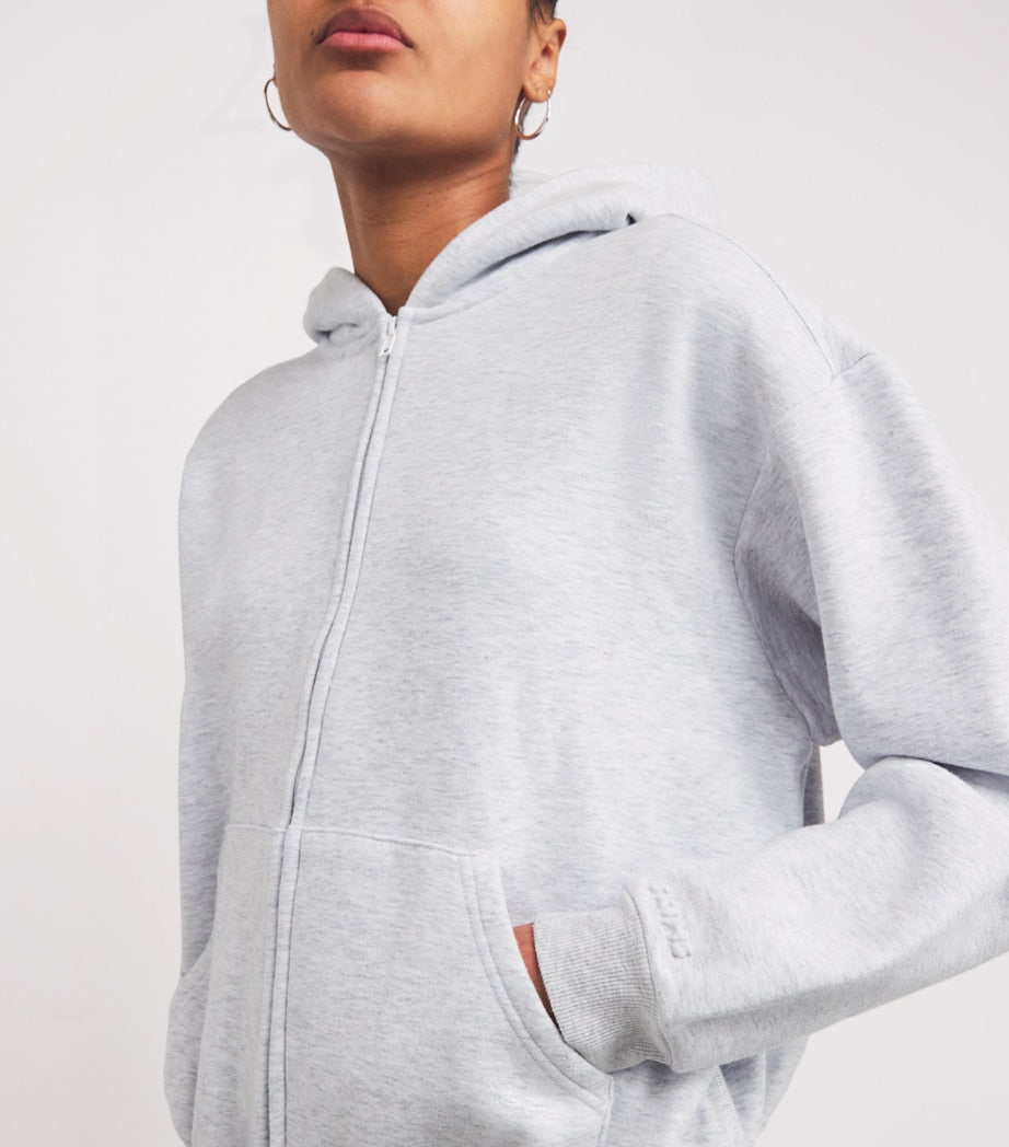 Cotton-Blend Fleece Classic Hoodie LIGHT HEATHER GREY