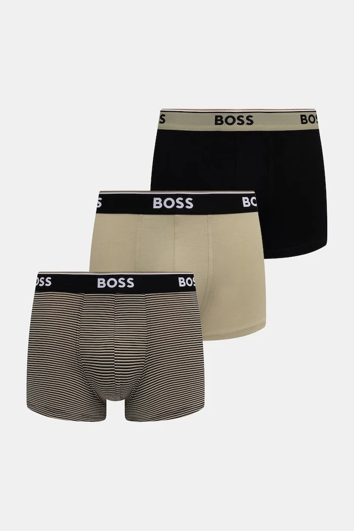 BOSS erkek pamuklu elastan boxer trunk 3P Power Desig 3 adet