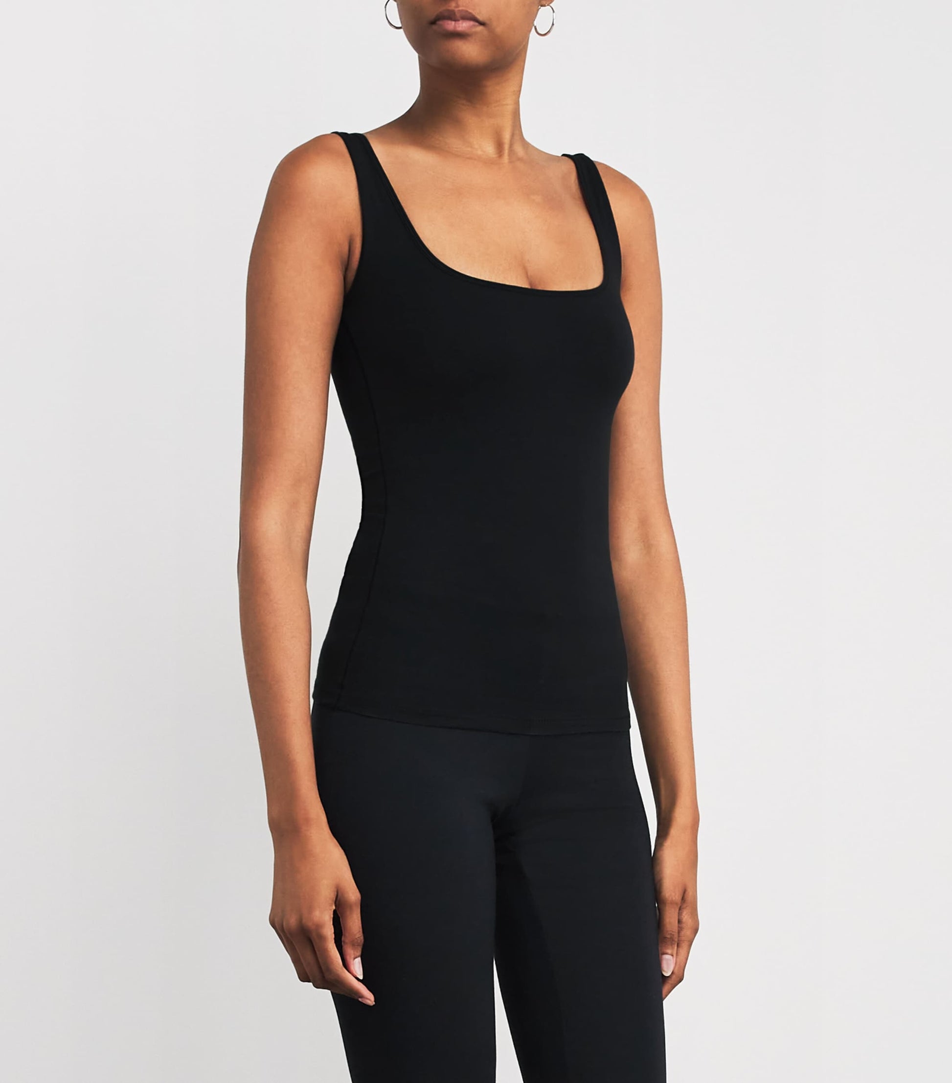 Black Smooth Layers Cami Top
