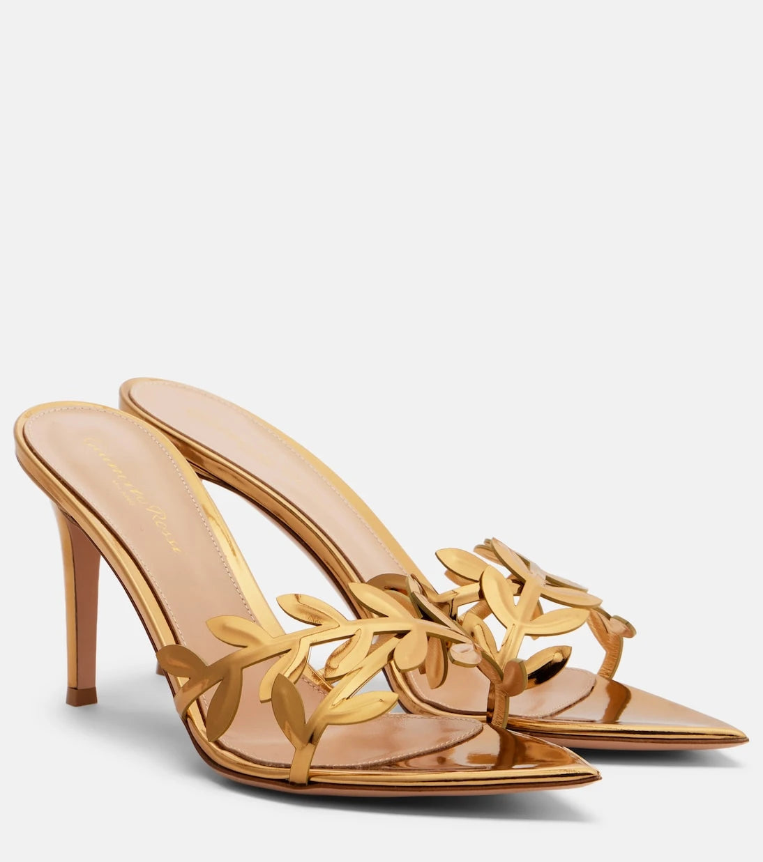 Gianvito Rossi - Flavia mirrored leather mules