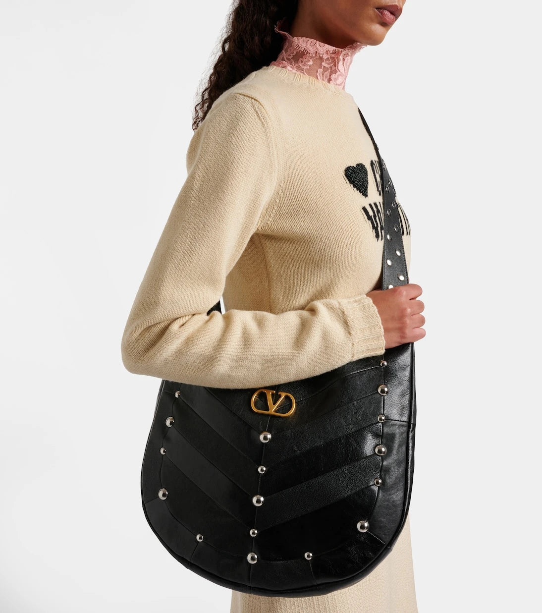 Valentino Garavani - Hoboho Large studded leather shoulder bag