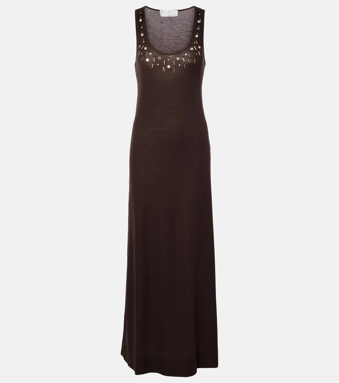 Xu Zhi - Embellished wool-blend maxi dress