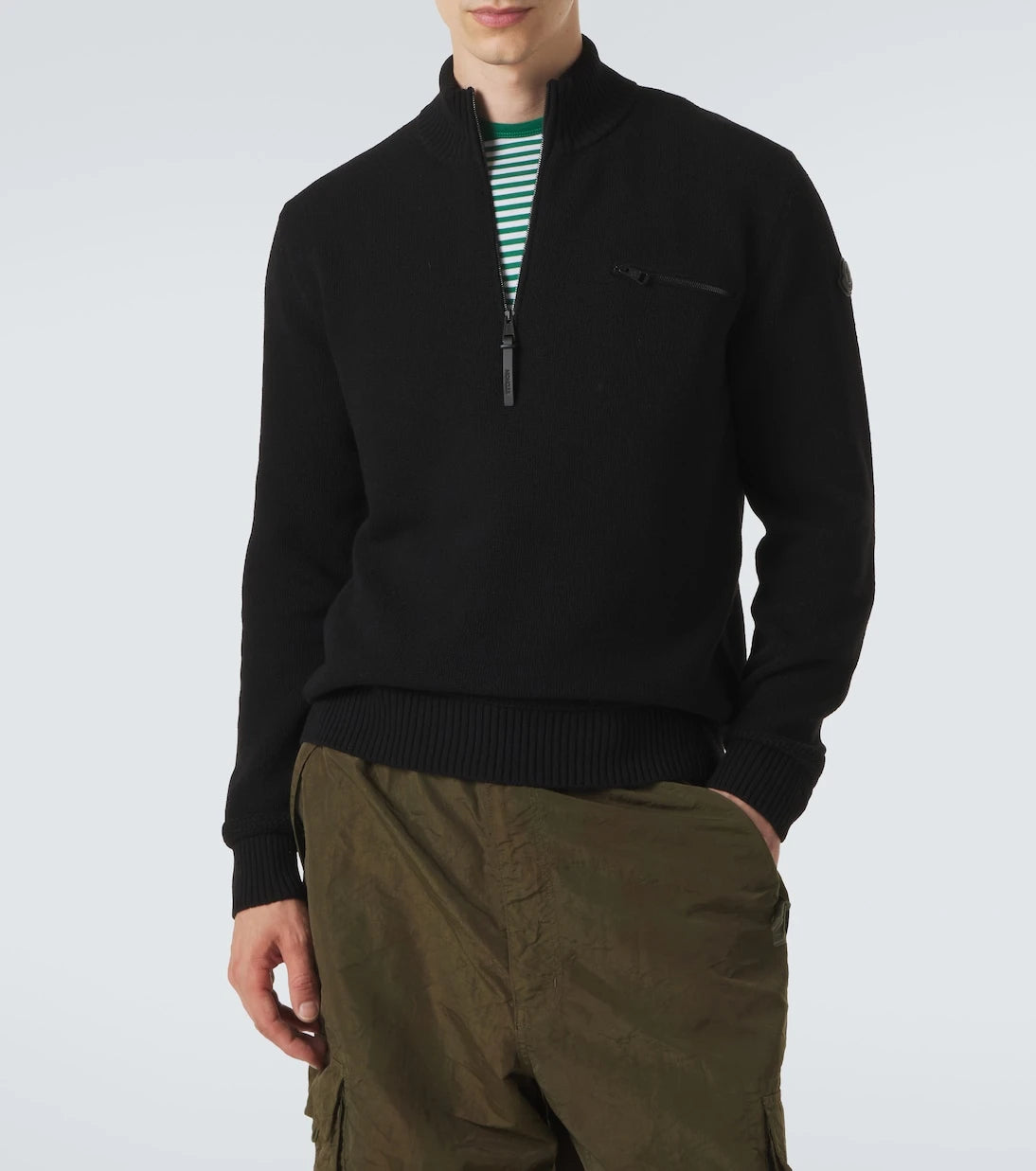 Moncler - Wool and cashmere half-zip sweater