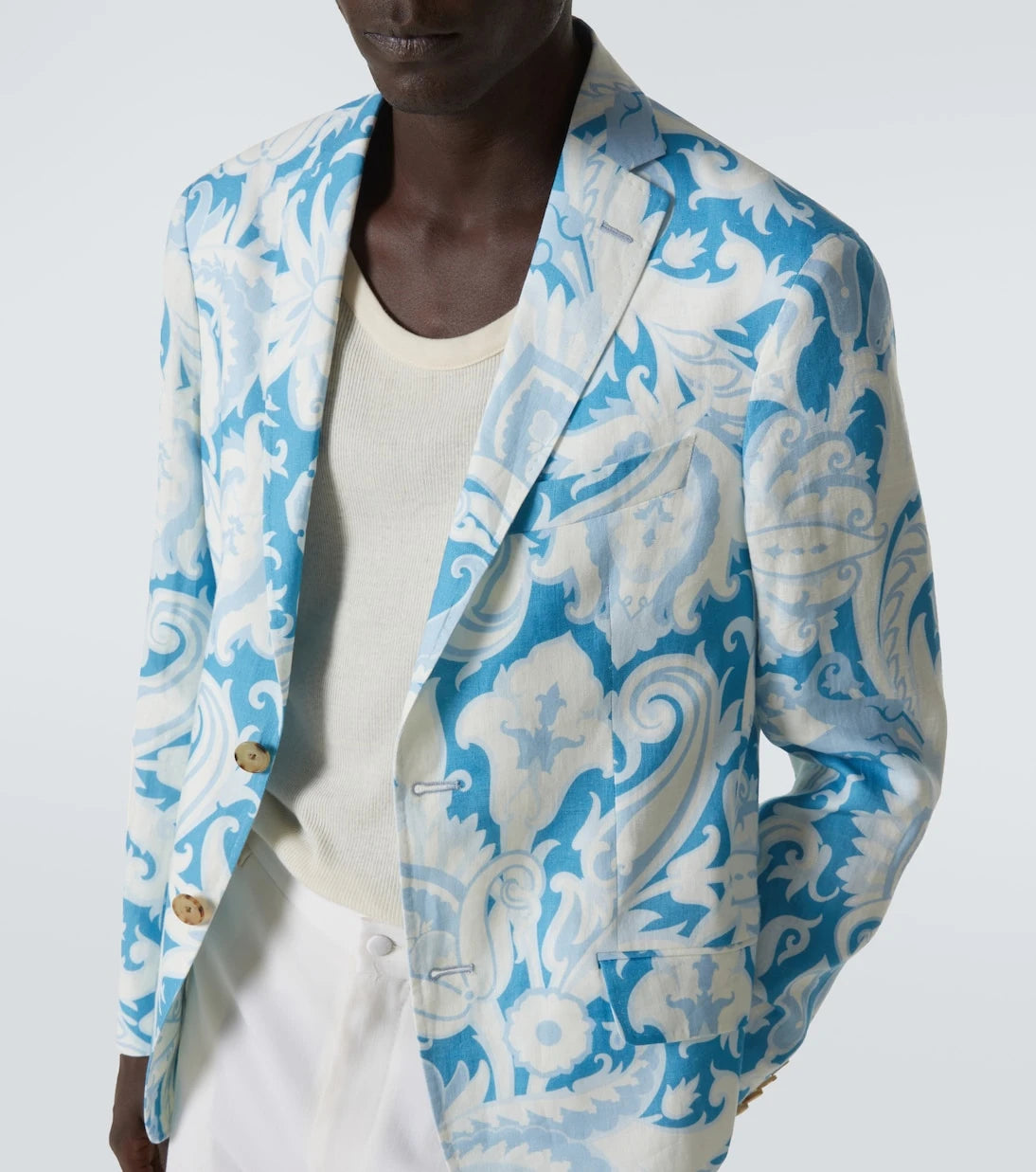 Etro - Printed single-breasted cotton blazer