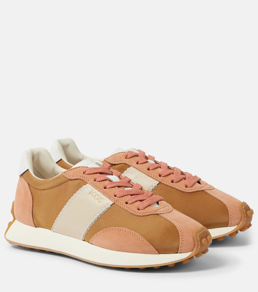 Tod's - T Vintage suede and technical sneakers
