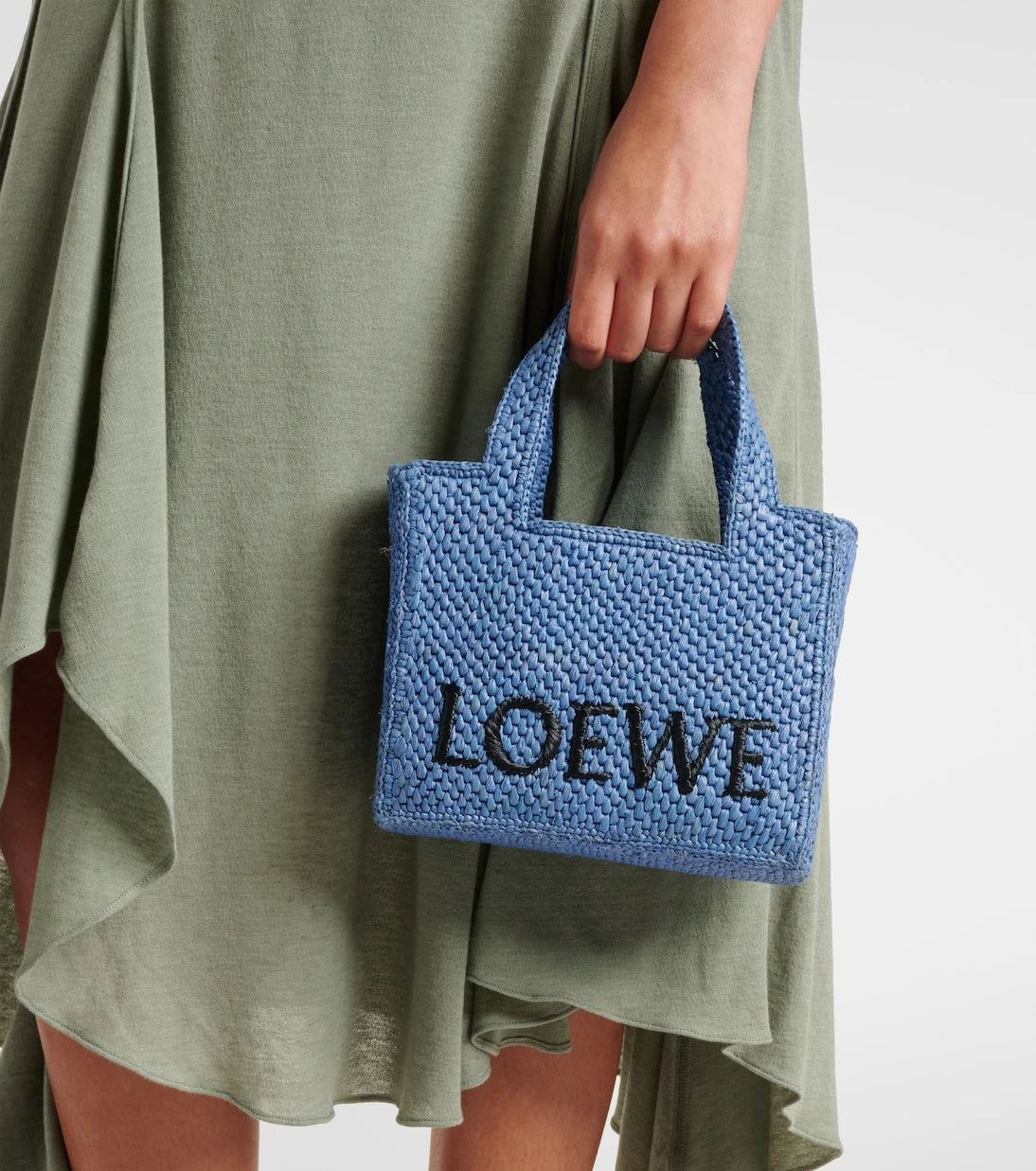 Loewe - Paula's Ibiza Mini logo raffia shopper