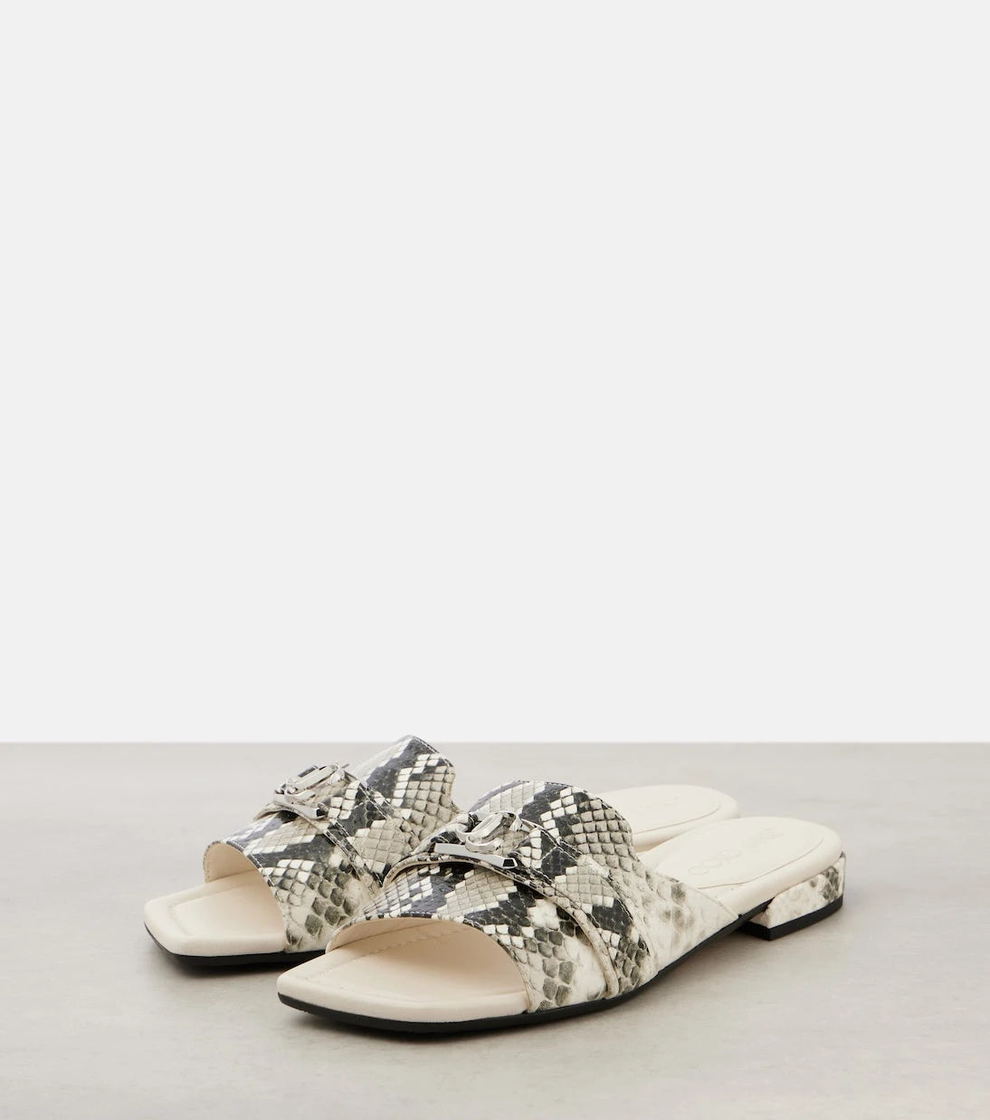 Jimmy Choo - Nako snake-effect leather slides