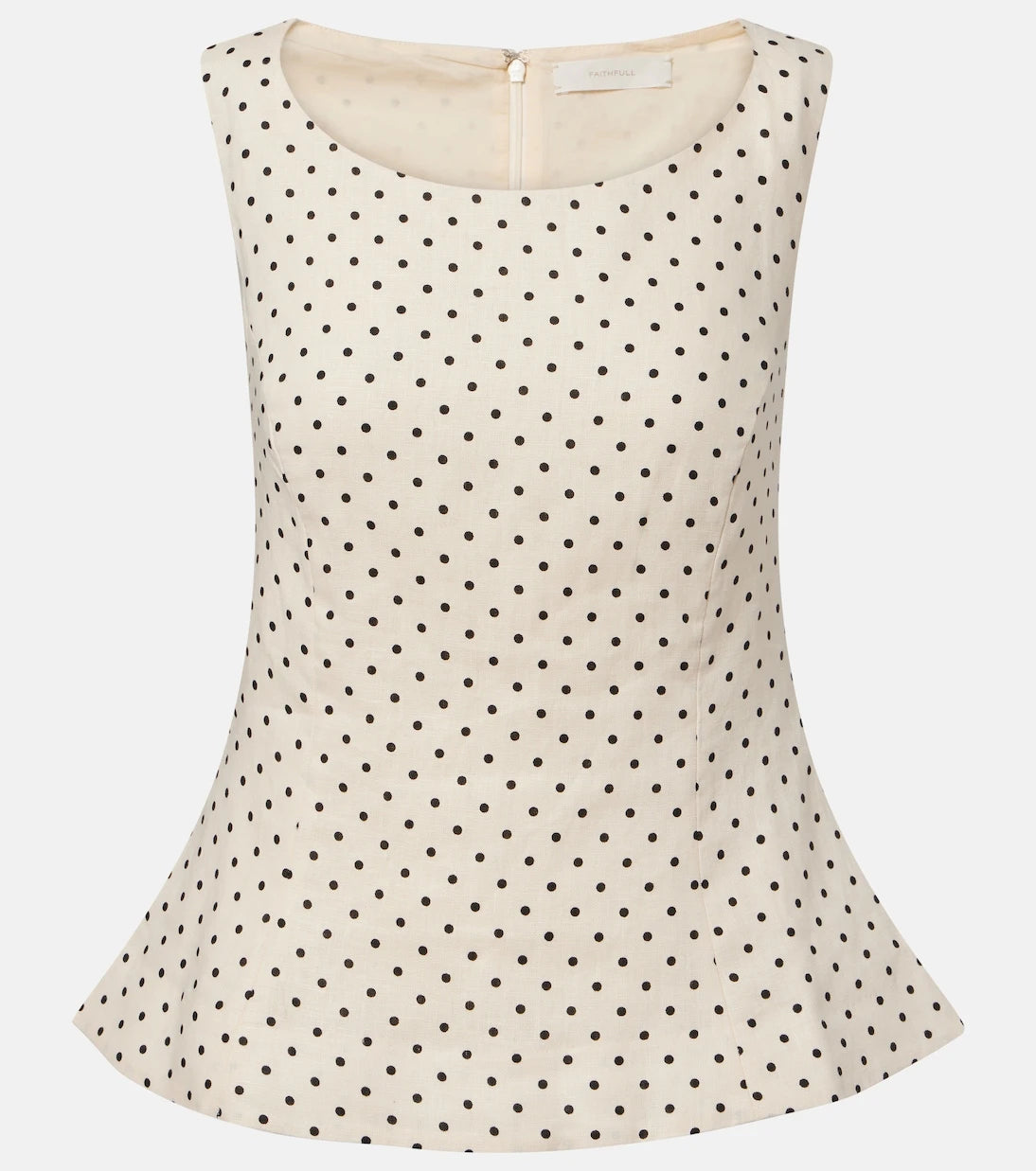 Faithfull - Iria polka-dot linen top