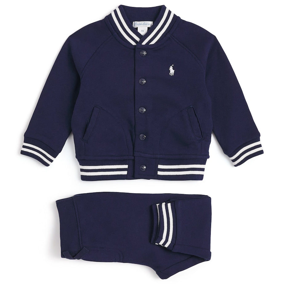 Ralph Lauren Kids Cotton-Blend Jacket and Sweatpants Set (3-24 Months)