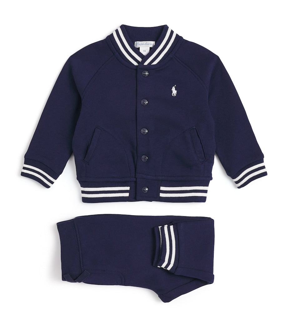 Ralph Lauren Kids Cotton-Blend Jacket and Sweatpants Set (3-24 Months)
