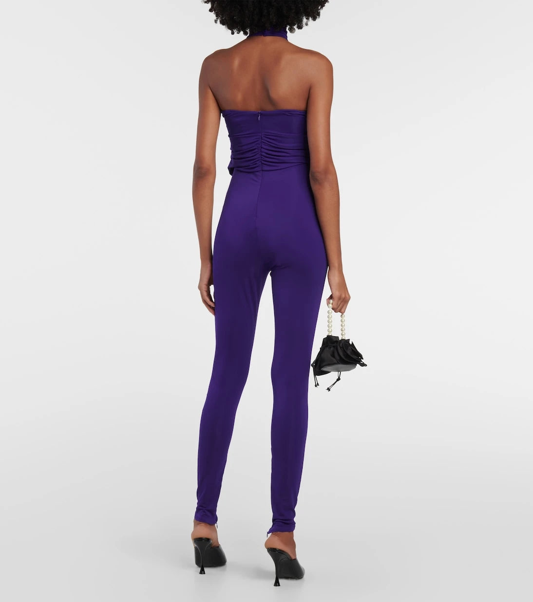 Magda Butrym - Gathered halterneck jersey jumpsuit