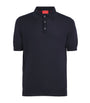 Isaia Black Cashmere-Silk Knit Polo Shirt