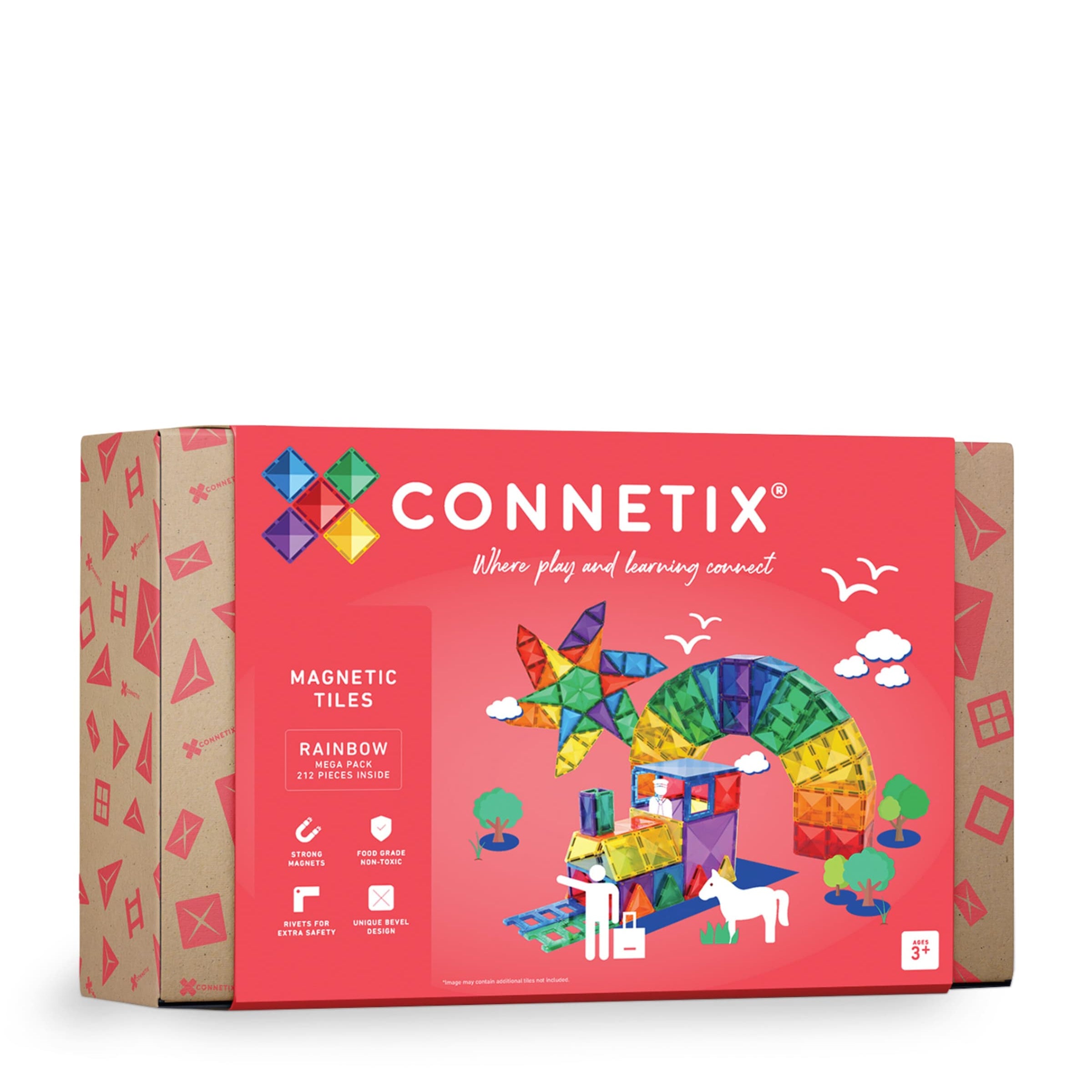 Connetix Tiles Magnetic Rainbow Tiles