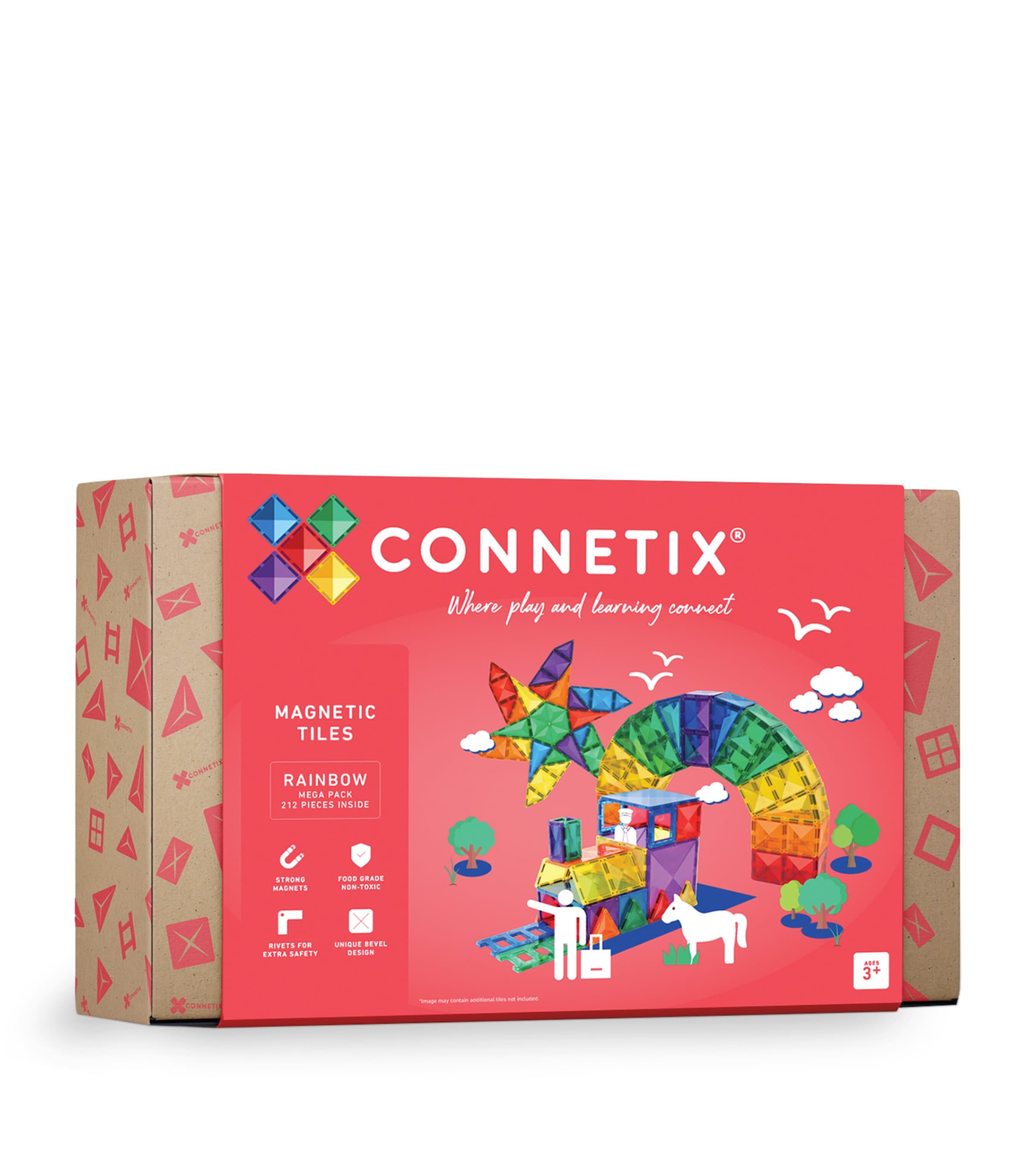 Connetix Tiles Magnetic Rainbow Tiles