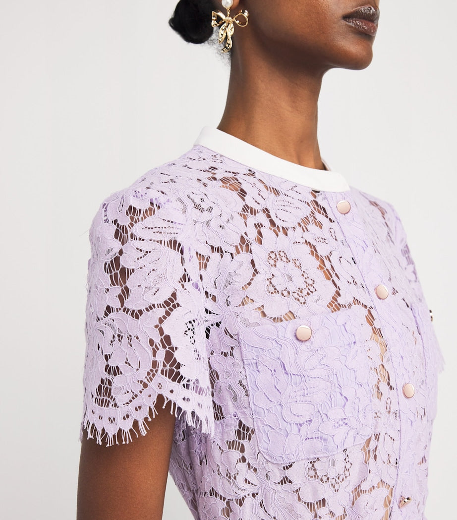 Self-Portrait Lace Belted Midi Dress