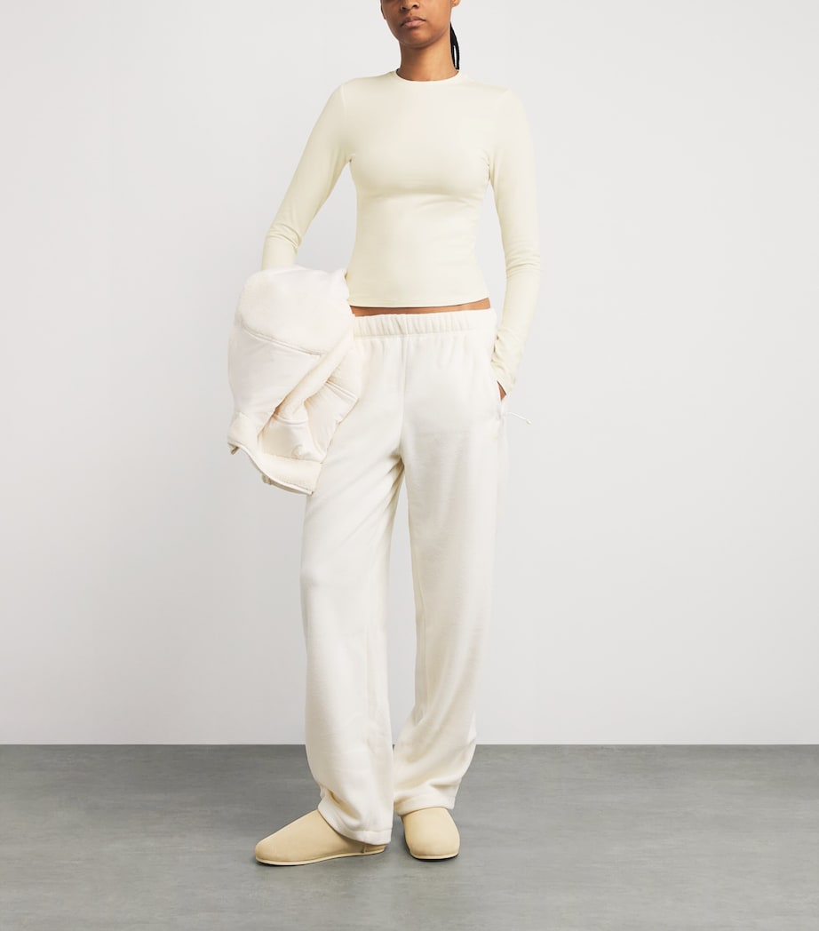 Skims Ivory Cotton Jersey Long-Sleeve T-Shirt