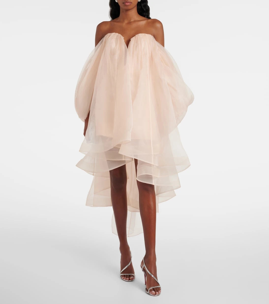 Zimmermann - Crush silk organza bustier dress