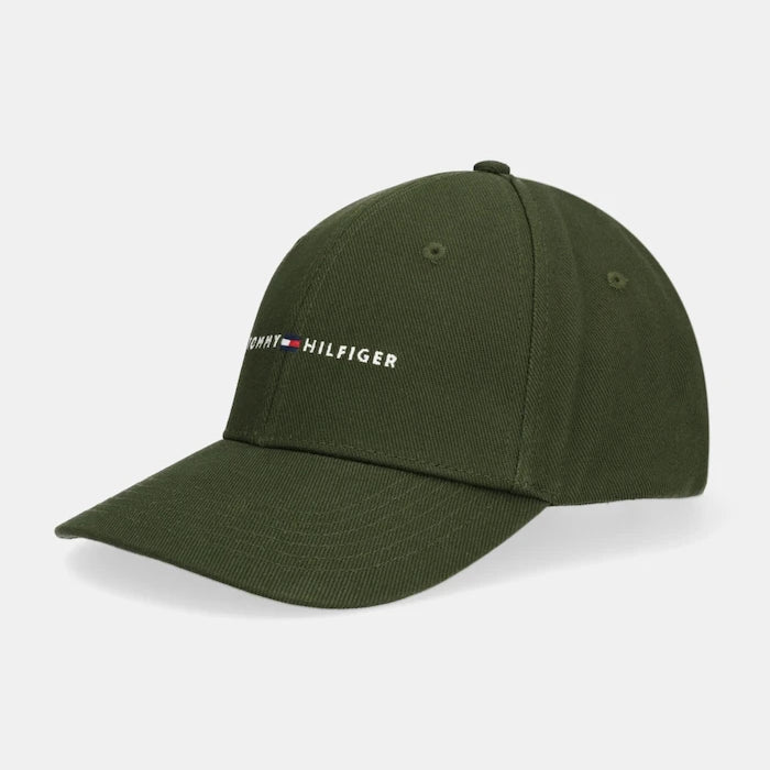 Памучна шапка с козирка Tommy Hilfiger