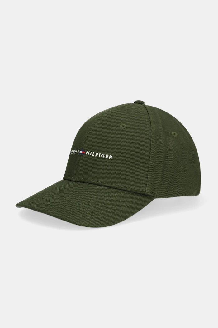 Памучна шапка с козирка Tommy Hilfiger