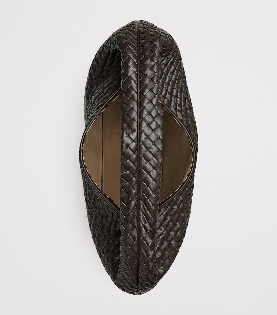 Intrecciato Leather Maxi Veneta Shoulder Bag