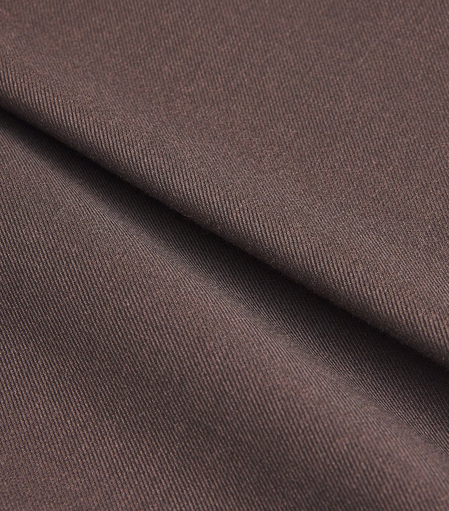 Maje Brown Wide-Leg Tailored Trousers