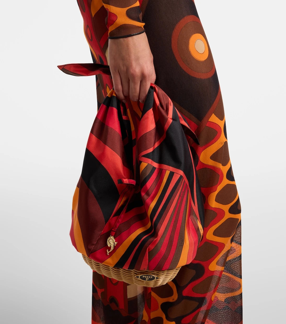Pucci - Picnic Iride silk top-handle bag