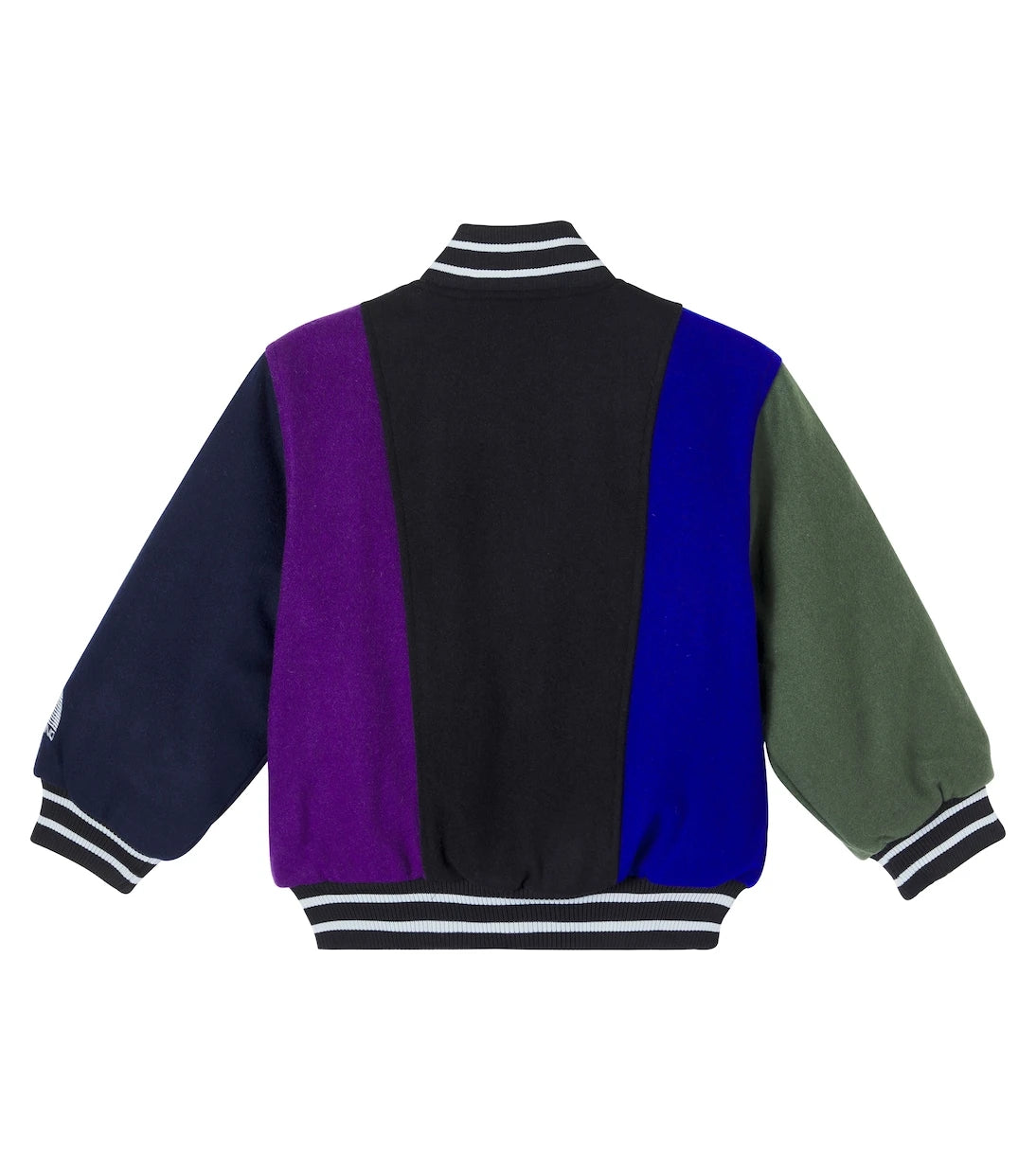 Molo - Hani striped wool-blend varsity jacket